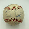 George Kelly Ed Roush Billy Terry Hall Of Fame Multi Signed Baseball JSA COA
