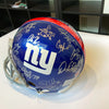 2007 New York Giants Super Bowl Champs Team Signed Full Size Helmet JSA COA