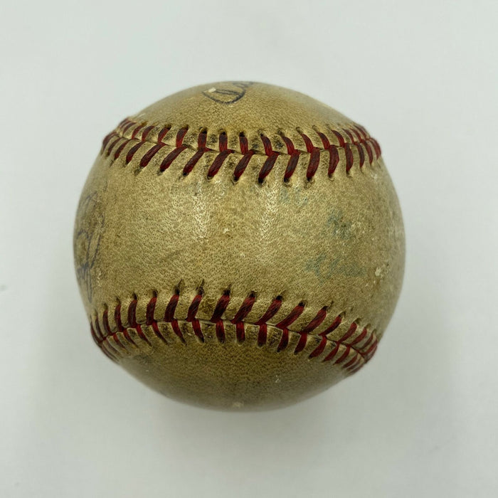Cal Hubbard Hall Of Fame Signed Autographed Vintage Baseball With JSA COA