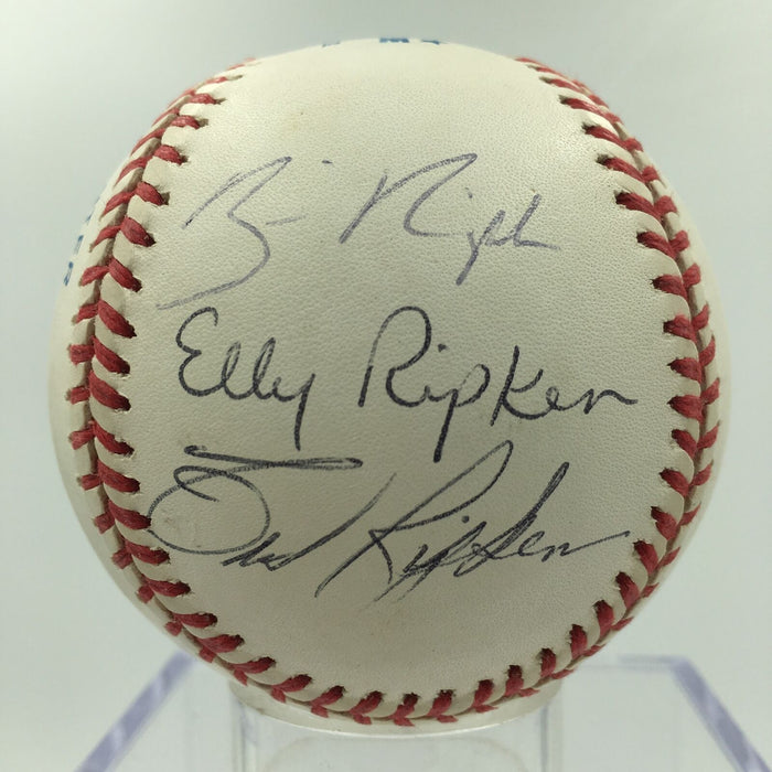 Rare Ripken Family Signed Baseball Cal Jr, Cal Sr, Billy, Elly, Fred ...