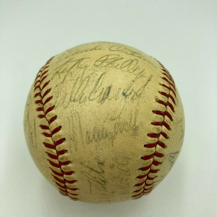 1965 Los Angeles Dodgers World Series Champs Team Signed Baseball Koufax JSA COA