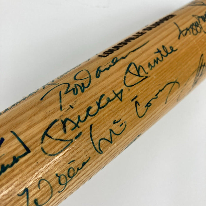 Mickey Mantle Joe Dimaggio Ted Williams Hall Of Fame Multi Signed Bat JSA COA