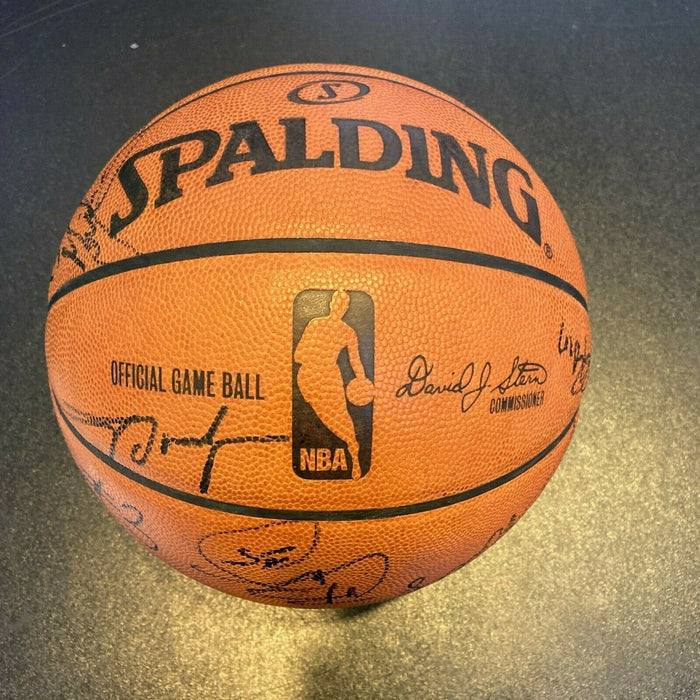 2007-08 Utah Jazz Team Signed Game Used Official NBA Game Basketball JSA COA