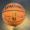 2007-08 Utah Jazz Team Signed Game Used Official NBA Game Basketball JSA COA