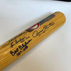 Beautiful Cleveland Indians Hall Of Fame Legends Signed Cooperstown Bat JSA COA