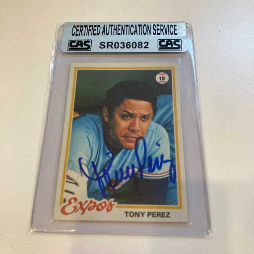 1978 Topps Tony Perez Signed Baseball Card CAS Certified Auto