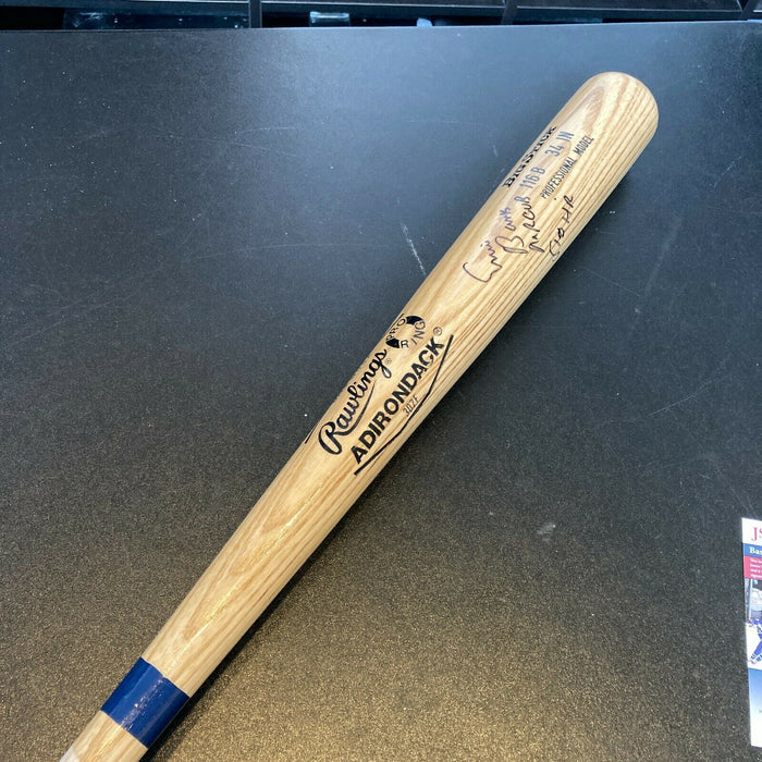 Ernie Banks Mr. Cub 512 Home Runs Signed Baseball Bat With JSA COA