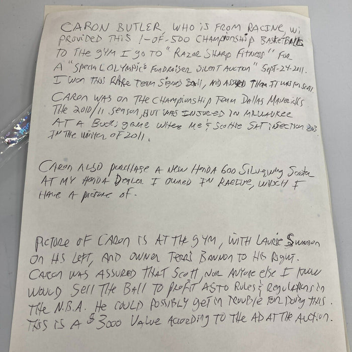 2010-11 Dallas Mavericks NBA Champs Team Signed Basketball JSA COA