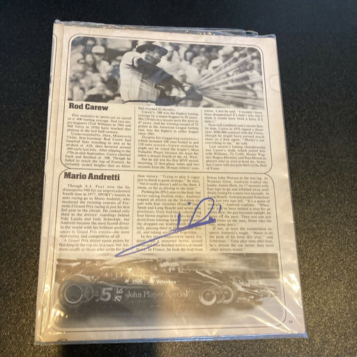 Mario Andretti Signed Autographed Vintage Sport Magazine