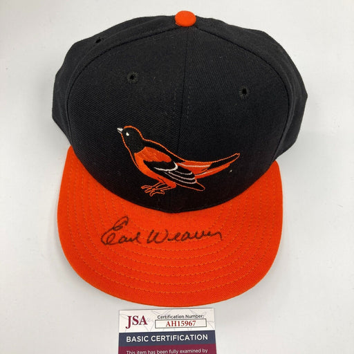 Earl Weaver Signed Authentic Baltimore Orioles Baseball Hat JSA COA
