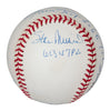 Willie Mays Hank Aaron & Stan Musial 6,000 Total Bases Club Signed Baseball BAS