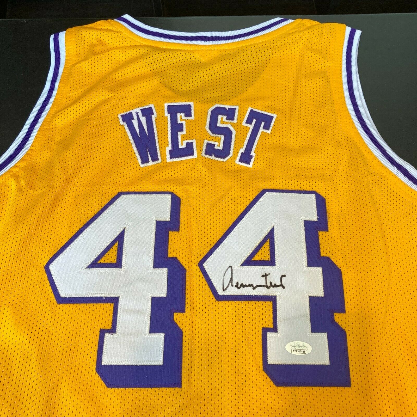 Los Angeles Lakers Jerry West Autographed Signed Jersey Jsa Coa