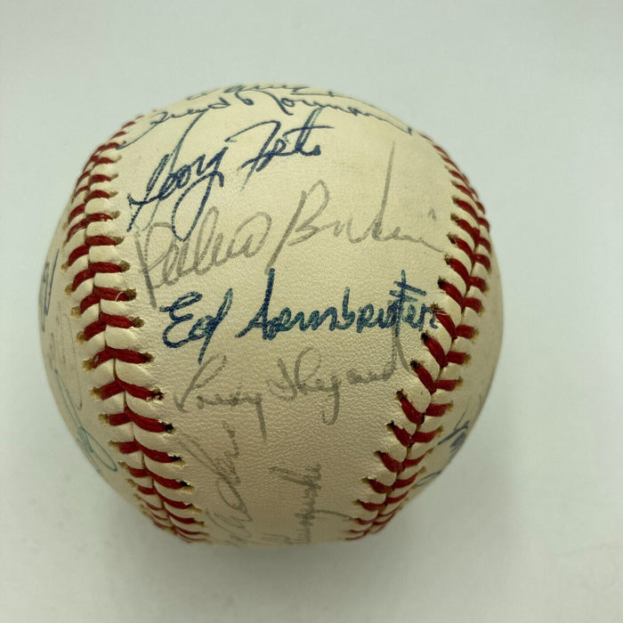 1975 Cincinnati Reds World Series Champs Team Signed Baseball Beckett COA