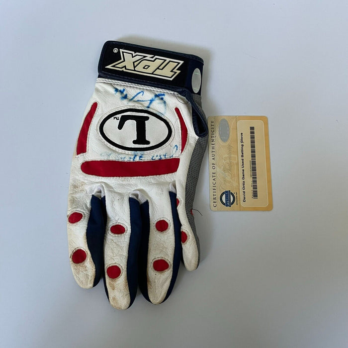 David Ortiz Signed 2004 Game Used Batting Glove Steiner COA