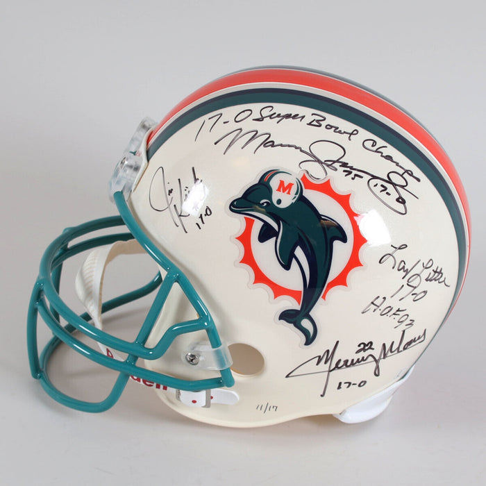 1972 Miami Dolphins Super Bowl Champs Team Signed Riddell Helmet JSA COA