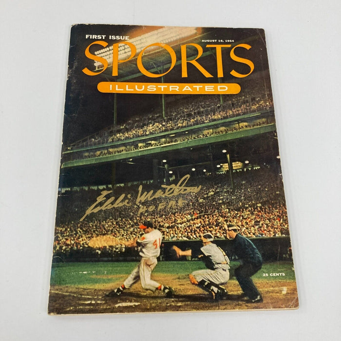 Eddie Mathews Signed 1954 Sports Illustrated First Issue JSA
