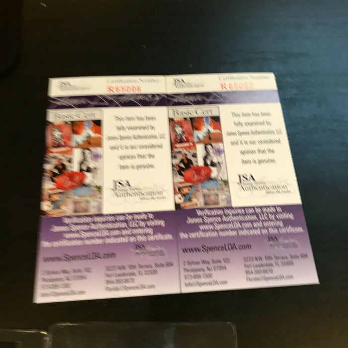 Lot Of (2) Mean Gene Okerlund WWE Signed Autographed Wrestling Cards JSA COA