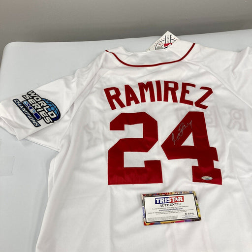 Manny Ramirez Signed 2007 World Series Boston Red Sox Jersey Tristar COA