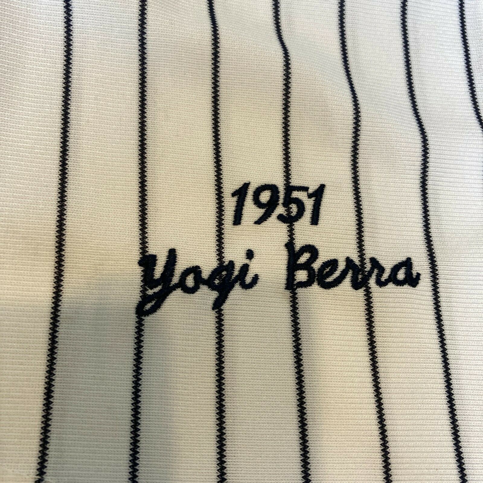 Yogi Berra Signed Yankees Jersey with 1901-1951 Golden Anniversary