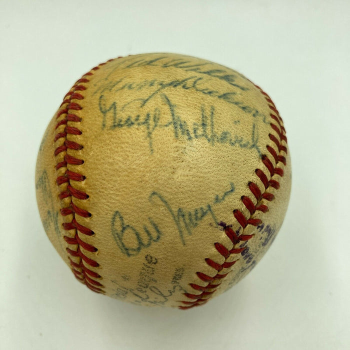 Honus Wagner And Wife & Children Signed Game Used 1952 NL Baseball JSA COA