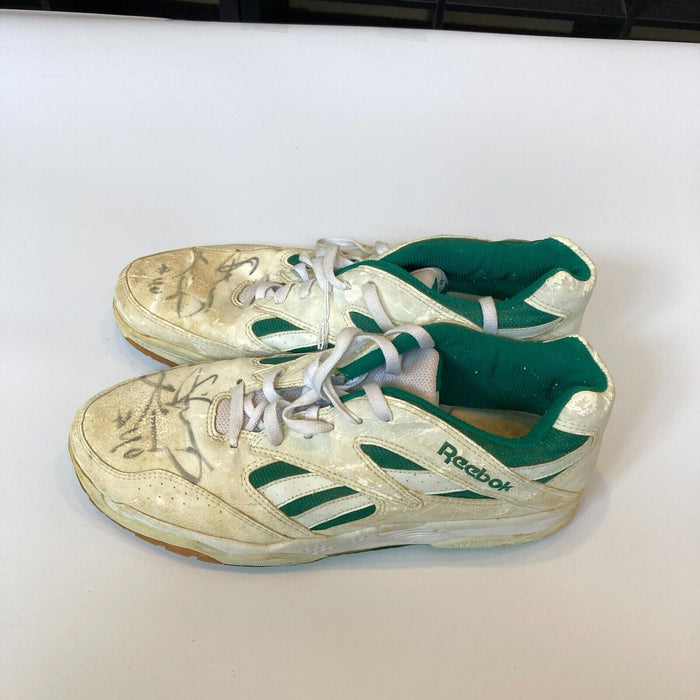 1990's Shawn Kemp Seattle Supersonics Game-Used Dual Signed Sneakers Shoes