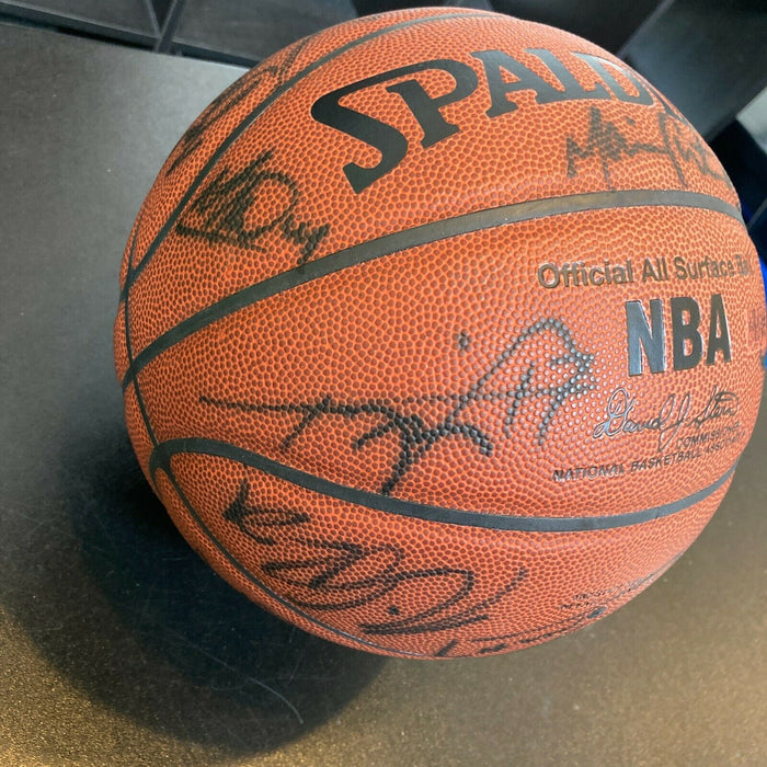 Kobe Bryant Magic Johnson Los Angeles Lakers Legends Signed Basketball JSA COA