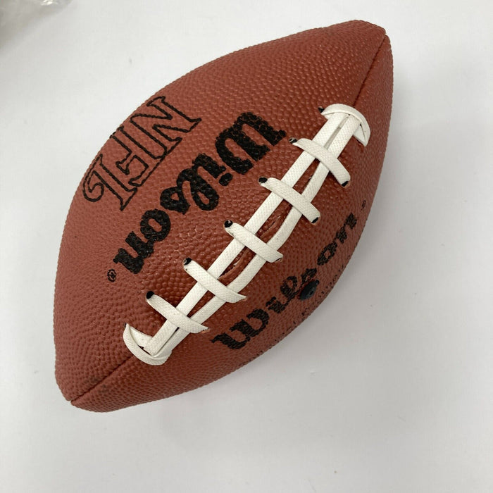 Troy Aikman Signed Wilson NFL Mini Football JSA Sticker