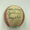 Joe Dimaggio Hall Of Fame Legends Multi Signed American League Baseball JSA COA