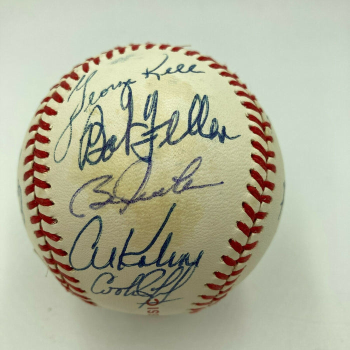 Hall Of Fame Multi Signed Cracker Jack Old Timers Game Baseball Beckett COA