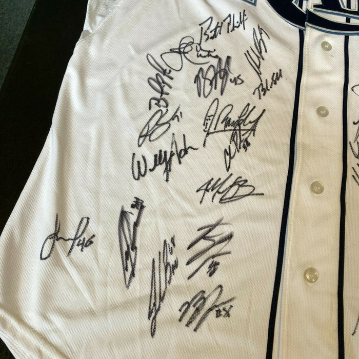 2020 Tampa Bay Rays American League Champs Team Signed Jersey 36 Sigs JSA COA