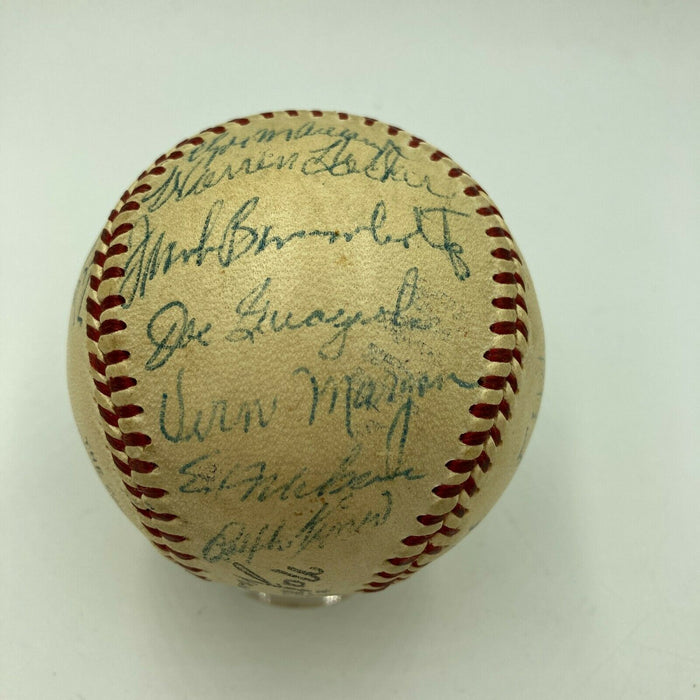 Ernie Banks Rookie 1954 Chicago Cubs Team Signed National League Baseball JSA