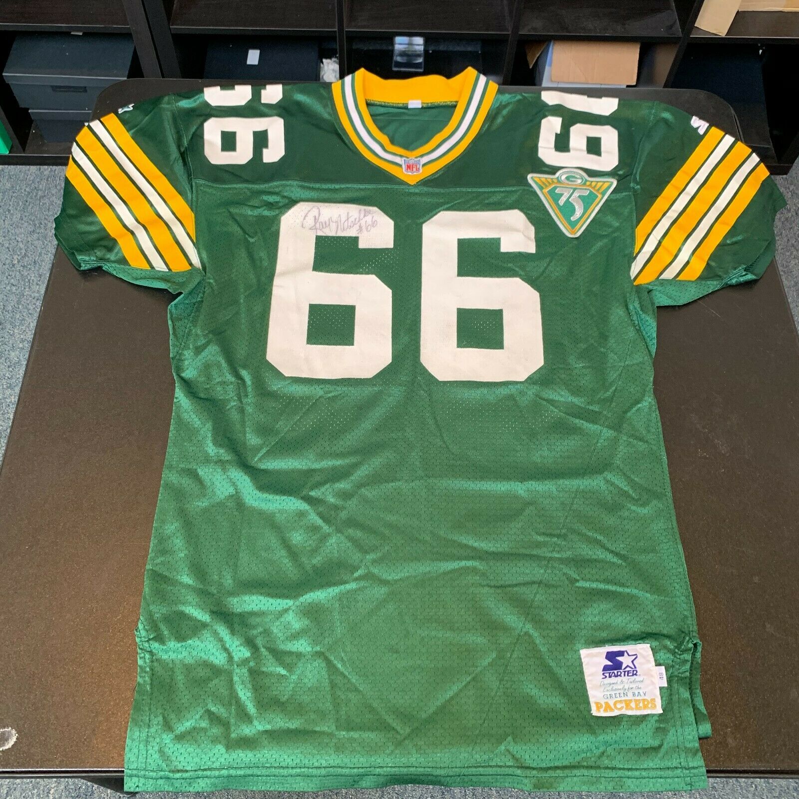 Ray Nitschke #66 Signed Authentic Green Bay Packers Wilson Game Jersey PSA  DNA