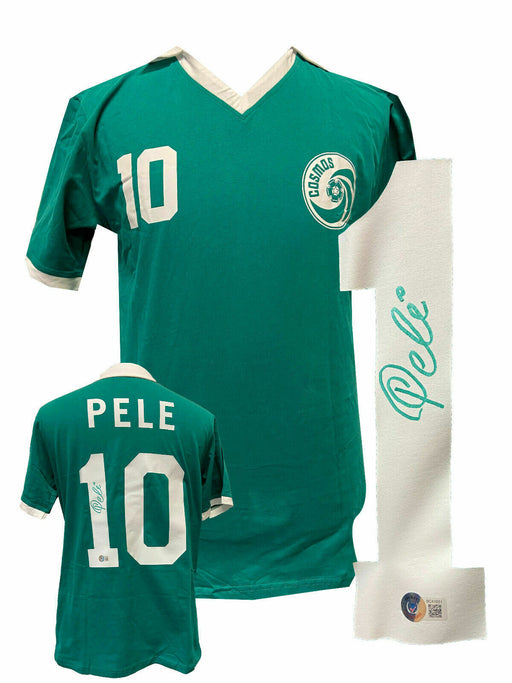 Pele Signed Autographed New York Cosmos Soccer Jersey With Beckett COA