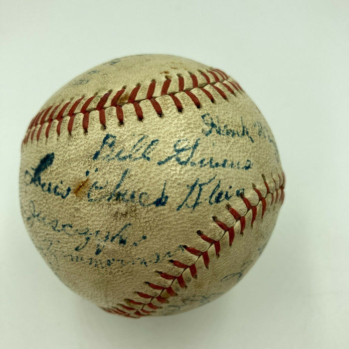 Earliest Known Stan Musial 1940 Daytona Beach Islanders Team Signed Baseball JSA