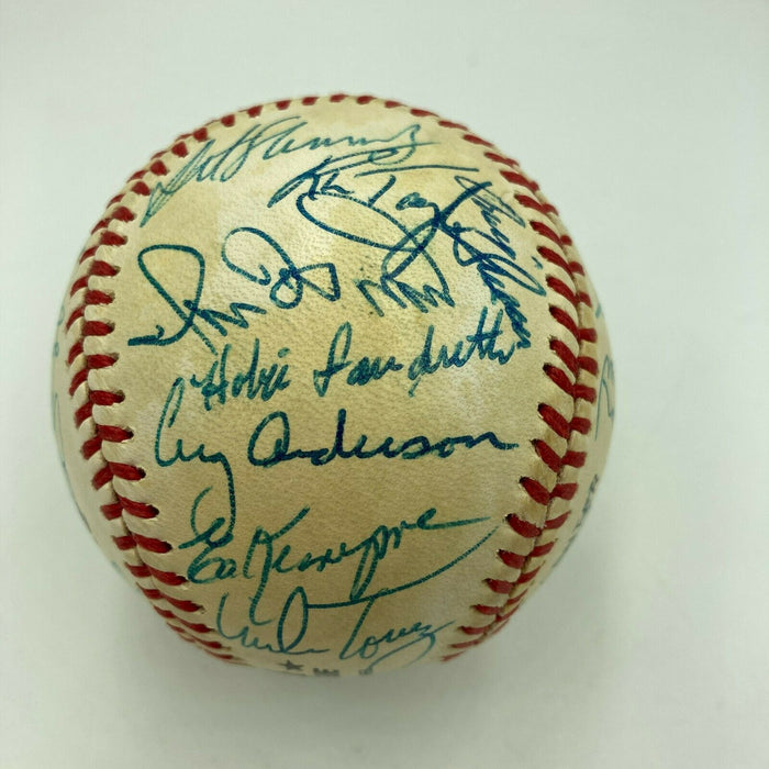 Willie Mays New York Mets Old Timers' Day Multi Signed Vintage NL Baseball JSA
