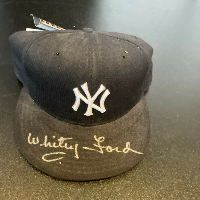 Whitey Ford Signed Authentic New York Yankees Game Model Hat With JSA COA
