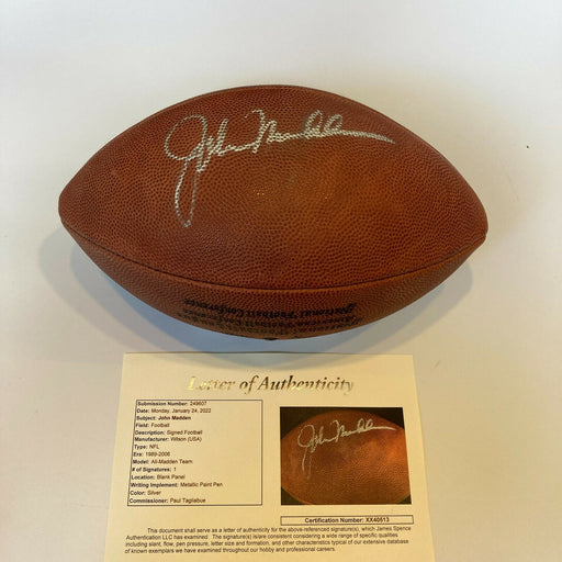 John Madden Signed Autographed Wilson NFL All-Madden Team Football JSA COA
