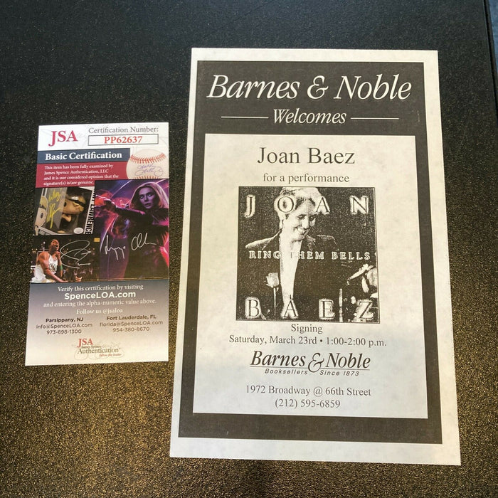 Joan Baez Signed Autographed 1985 Live Aid Concert Program With JSA COA