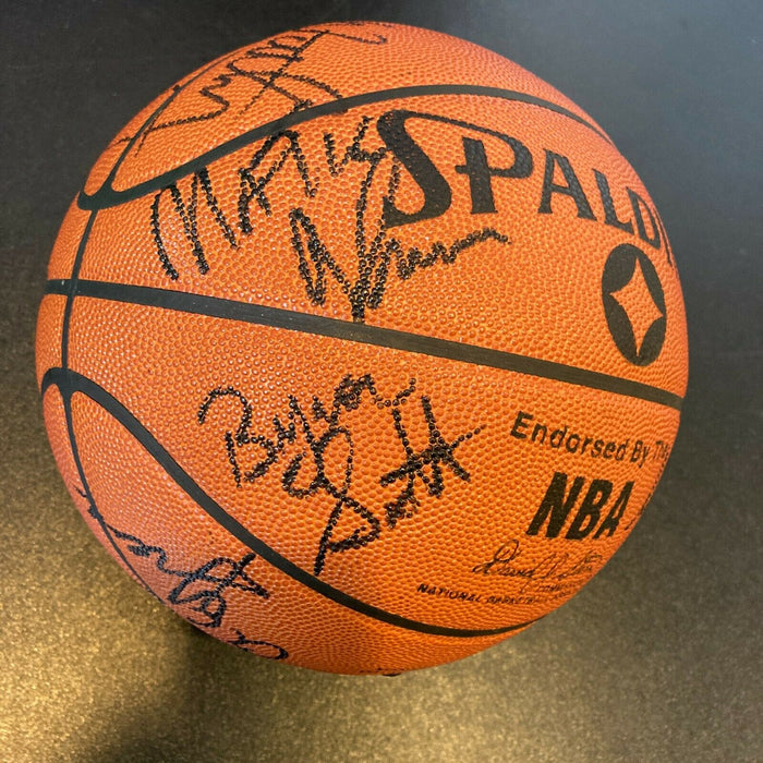 1987-88 Los Angeles Lakers NBA Champs Team Signed Spalding Basketball PSA DNA