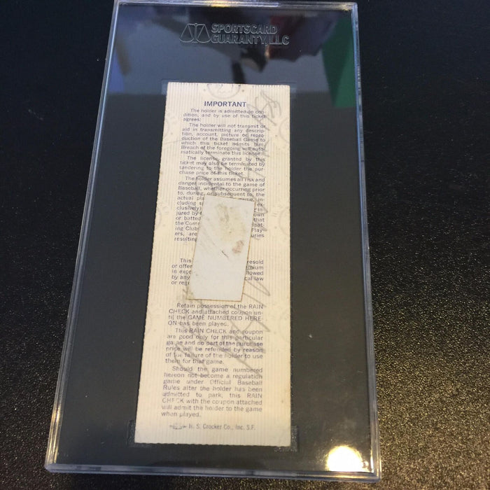 Reggie Jackson Signed Inscribed Original 1977 World Series Full Ticket SGC COA