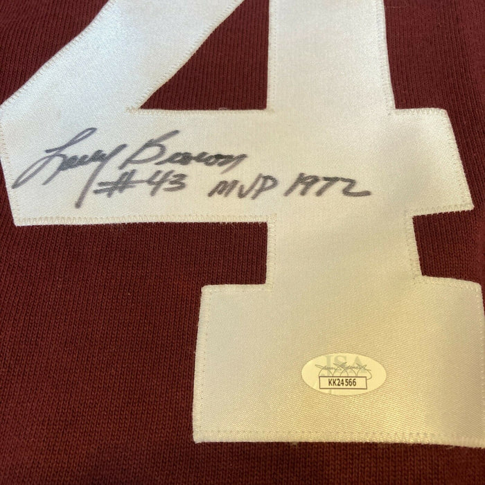 Larry Brown 1972 MVP Signed Authentic Washington Redskins Throwback Jersey JSA