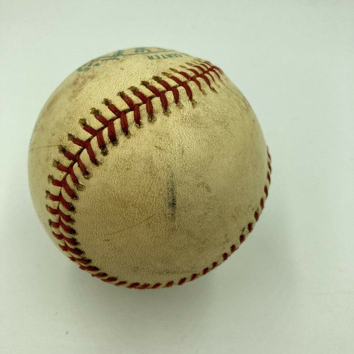 Hank Aaron HR Chase Milwaukee County Stadium Game Used Baseball From 9-17-1975