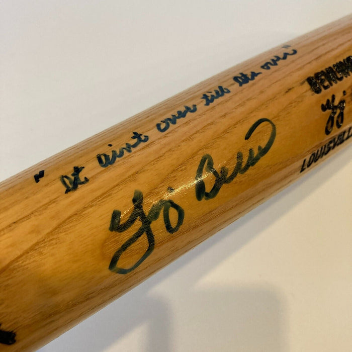 Yogi Berra "It Ain't Over Till It's Over" Signed Game Model Baseball Bat JSA COA