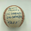 Dave Righetti Signed Heavily Inscribed Stat Baseball With JSA Sticker