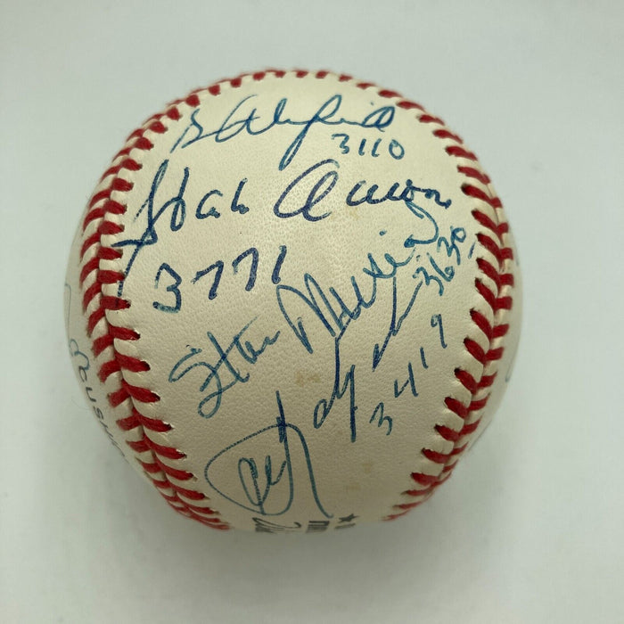 The Finest 3,000 Hit Club Signed Baseball With Inscriptions 15 Signatures JSA