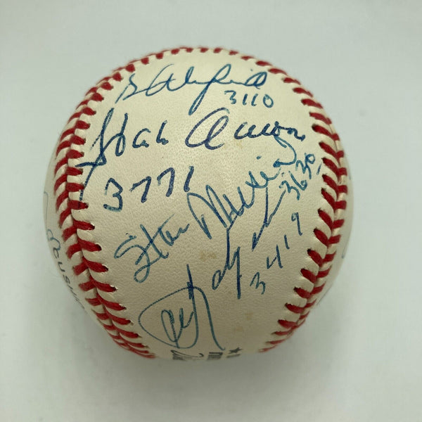 The Finest 3,000 Hit Club Signed Baseball With Inscriptions 15 Signatures JSA