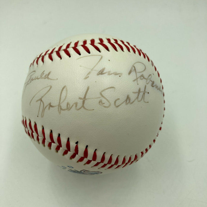 Negro League Legends Signed Baseball Robert Scott Harold Gould Jim Robinson