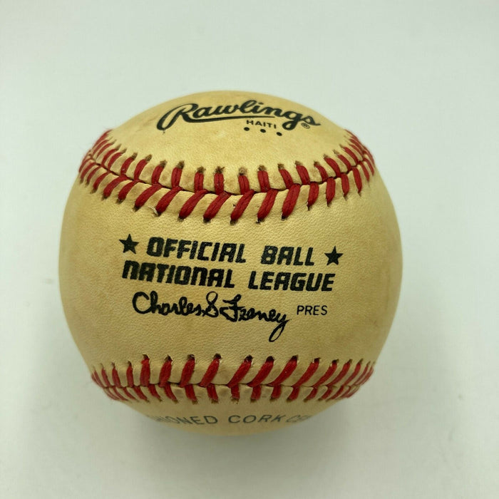 Darryl Strawberry Rookie Signed Vintage Official National League Feeney Baseball