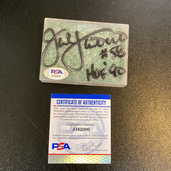 Jack Lambert #58 HOF 1990 Signed Three Rivers Stadium Original Game Turf PSA DNA