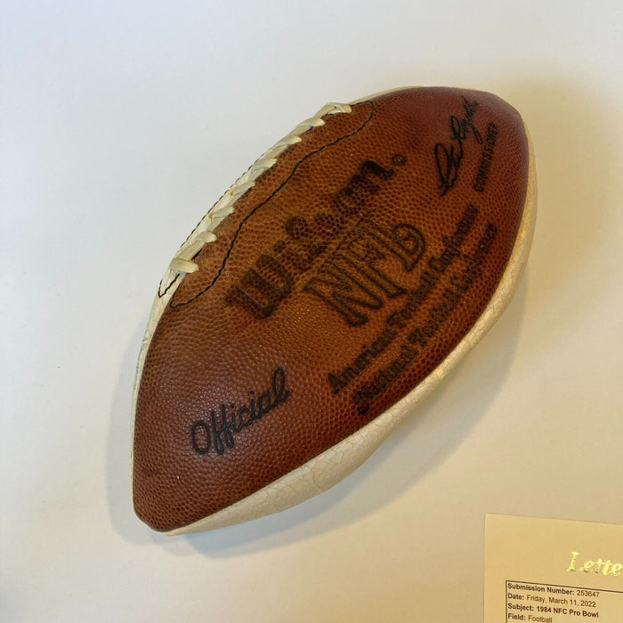 1984 Pro Bowl Team Signed Football Walter Payton Joe Montana JSA COA